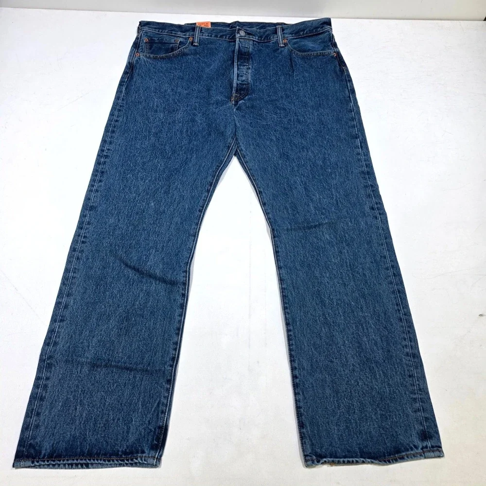Levi's 501 Original Fit Jeans Mens 42x32 Blue Straight Leg Button Fly 005010193